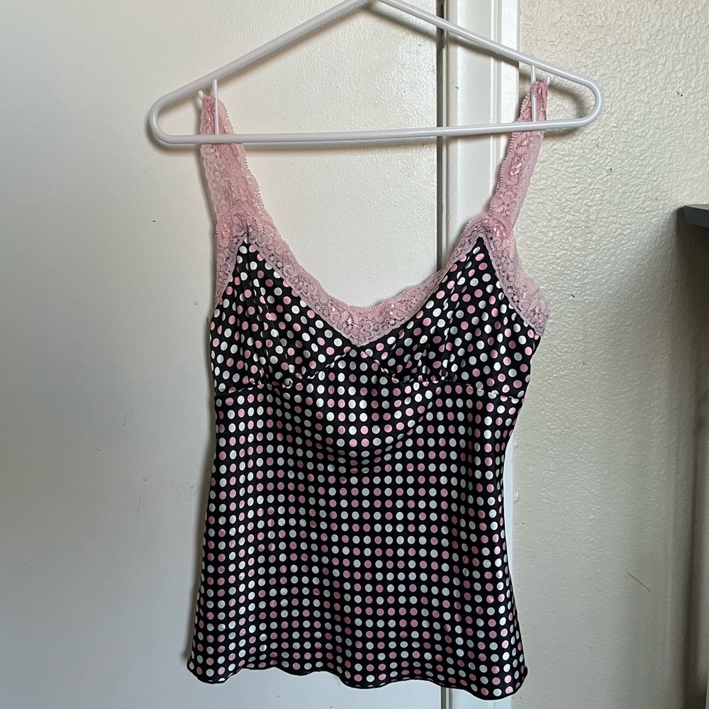 One Heart Los Angeles I Camisole Tank Pink Black White
Polka Dot